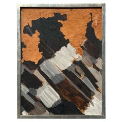 Vintage Boho Abstract Mixed Media on Wood