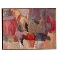 Vintage Boho Abstract Oil Painting