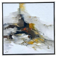 Pittura ad olio astratta su tela Vintage By