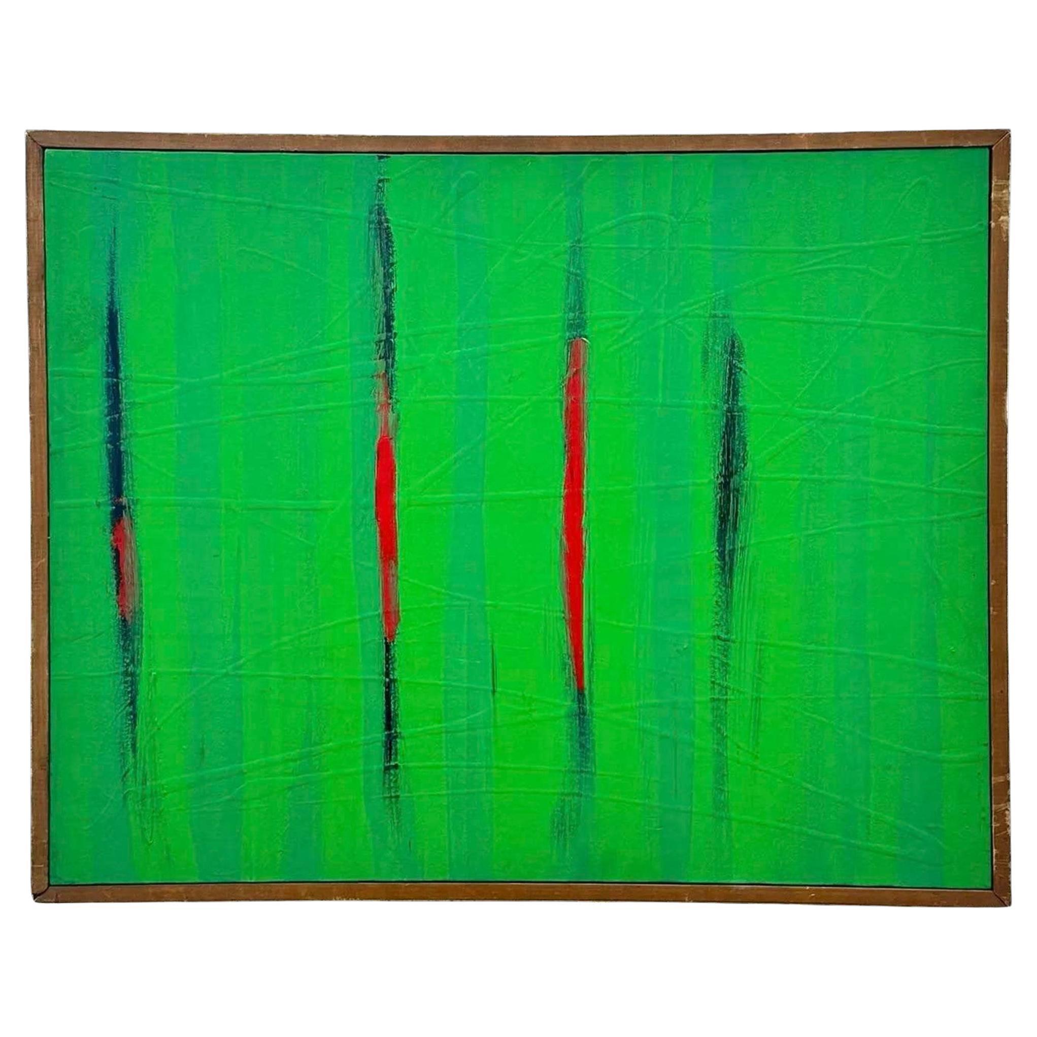Pittura ad olio astratta su tela Vintage By