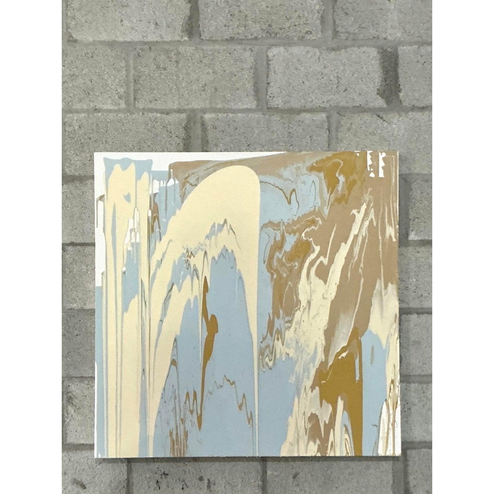 Abstraktes Original-Ölgemälde auf Leinwand, Boho im Zustand „Gut“ im Angebot in West Palm Beach, FL