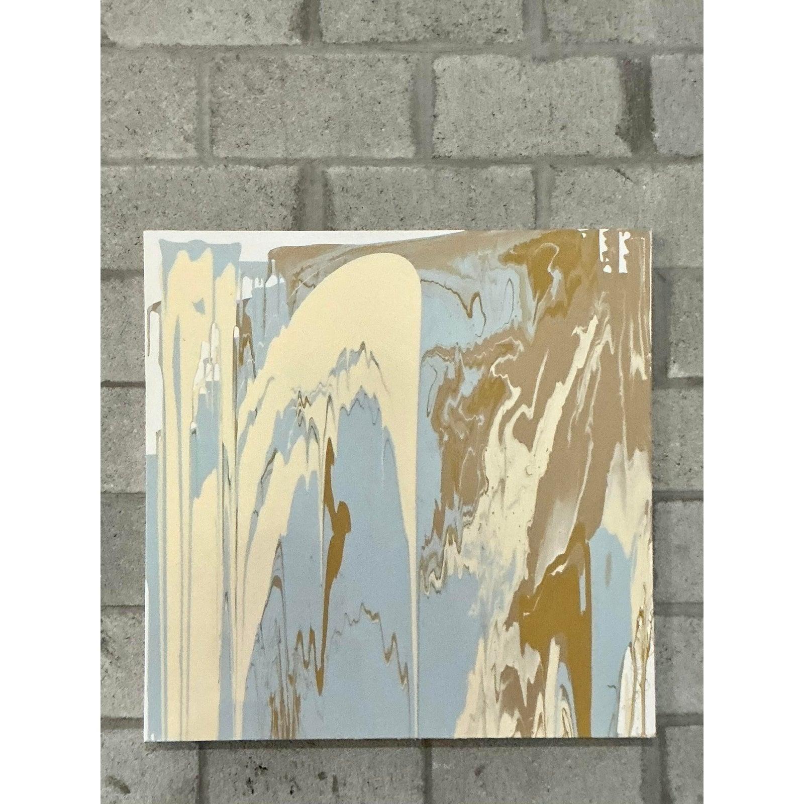 Abstraktes Original-Ölgemälde auf Leinwand, Boho (20. Jahrhundert) im Angebot