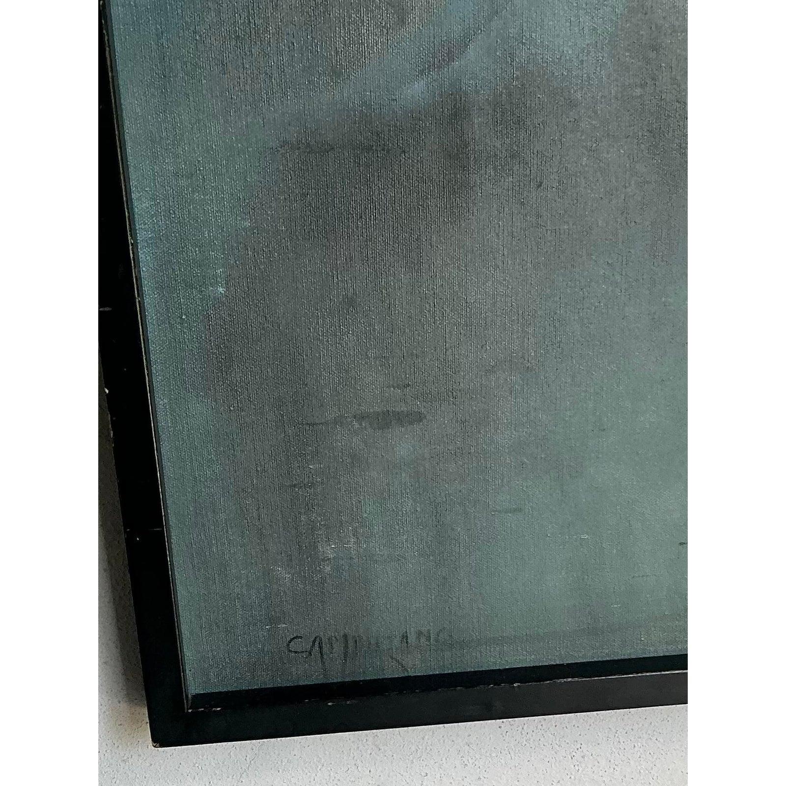Abstraktes Original-Ölgemälde auf Leinwand, Boho im Angebot 1