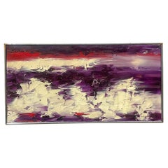 Óleo sobre lienzo Vintage Boho Abstracto Original