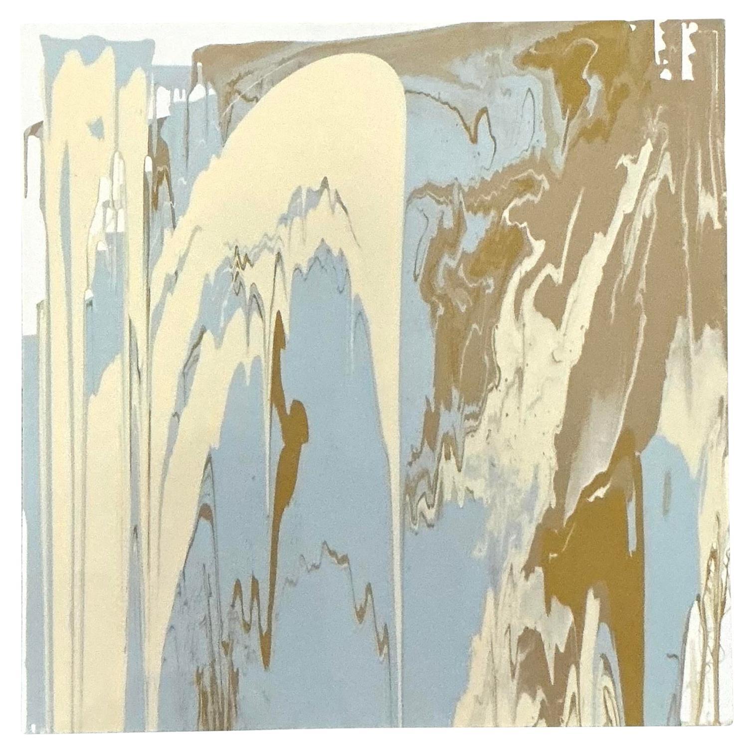 Abstraktes Original-Ölgemälde auf Leinwand, Boho