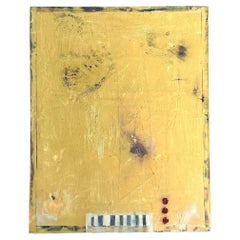 Vintage Boho Abstracto Pintura al Óleo Original sobre Lienzo