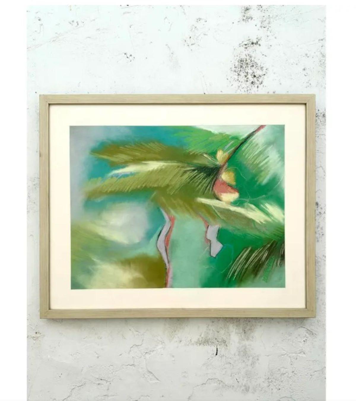 Un Pastel Abstracto Boho Vintage sobre Papel sería una pieza fascinante que combina la delicada suavidad de los pasteles con las cualidades orgánicas y fluidas del arte abstracto y el estilo terrenal y ecléctico del diseño bohemio. Las obras de arte