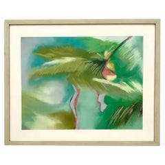 Vintage Boho Abstraktes Pastell auf Papier