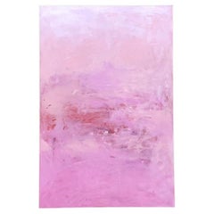 Vintage Boho Abstract Signed Original Oil Painting on Canvas "Cotton Candy"