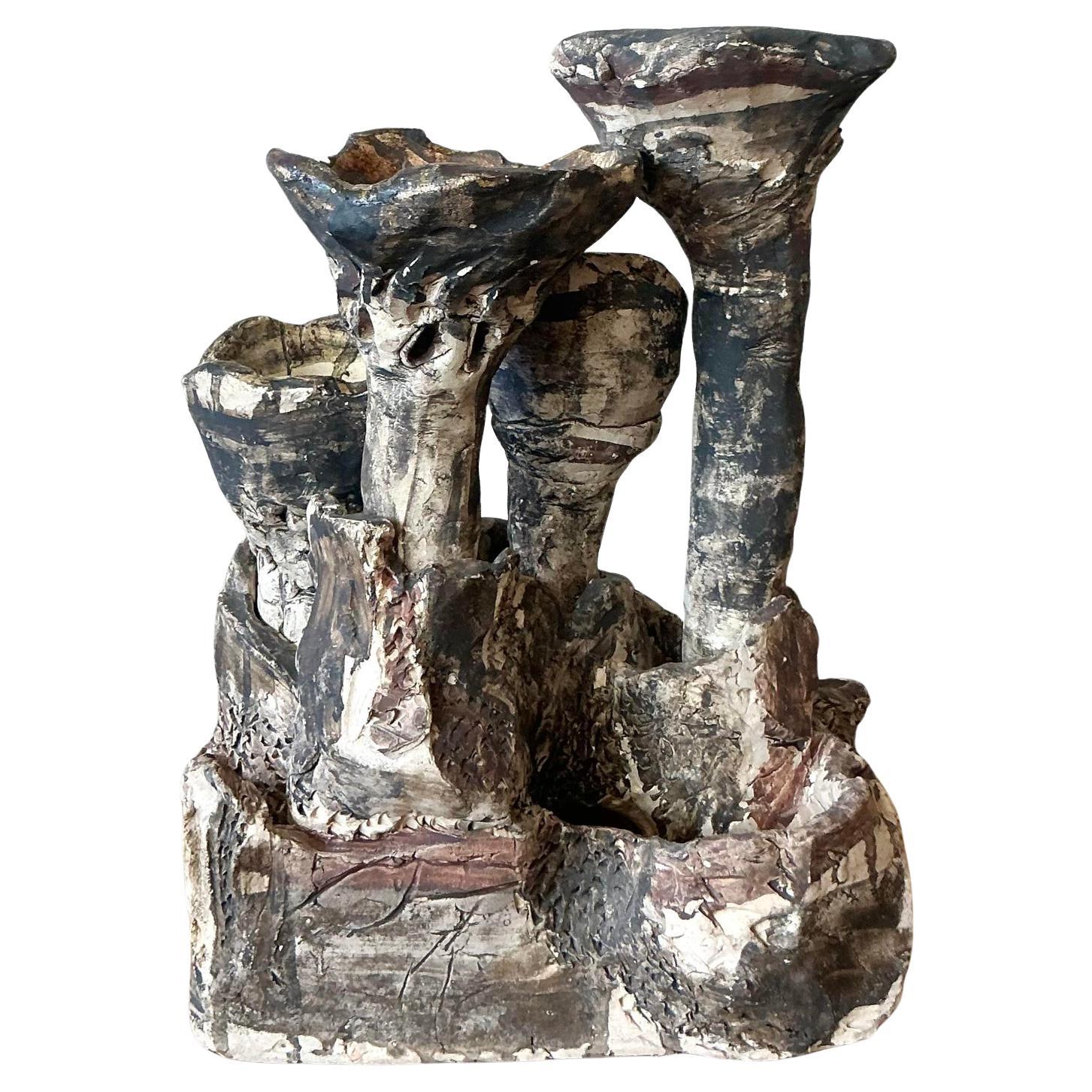 Vase Vintage Boho Abstract Studio Pottery