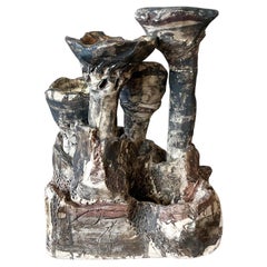 Vintage Boho Abstract Studio Pottery Vase