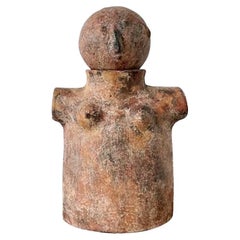 Vintage Boho Abstract Terracotta Figurative Sculpture