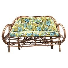 Vintage Boho Adirondack Twig Sofa