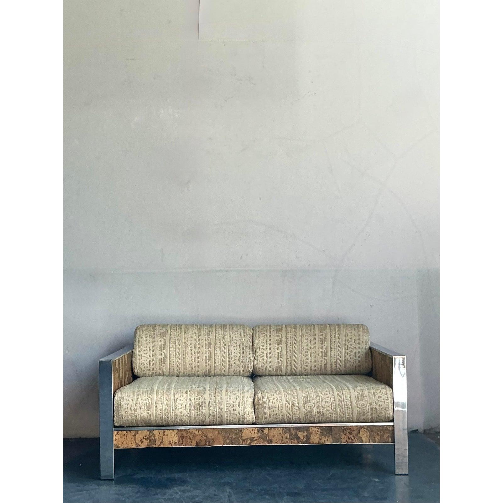 Tessuto Lovanio in sughero vintage Boho Adrian Pearsall per Craft Associates in vendita