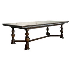 Vintage Boho Alfonso Marina Monumental Turned Wood Dining Table
