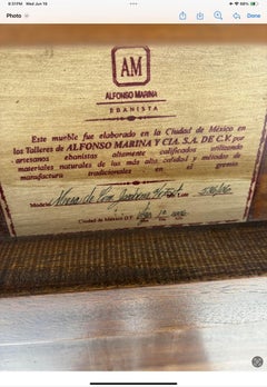 Vintage Boho Alfonso Marina Turned Wood Dining Table