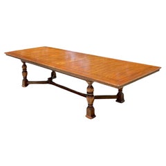 Vintage Boho Alfonso Marina Turned Wood Dining Table