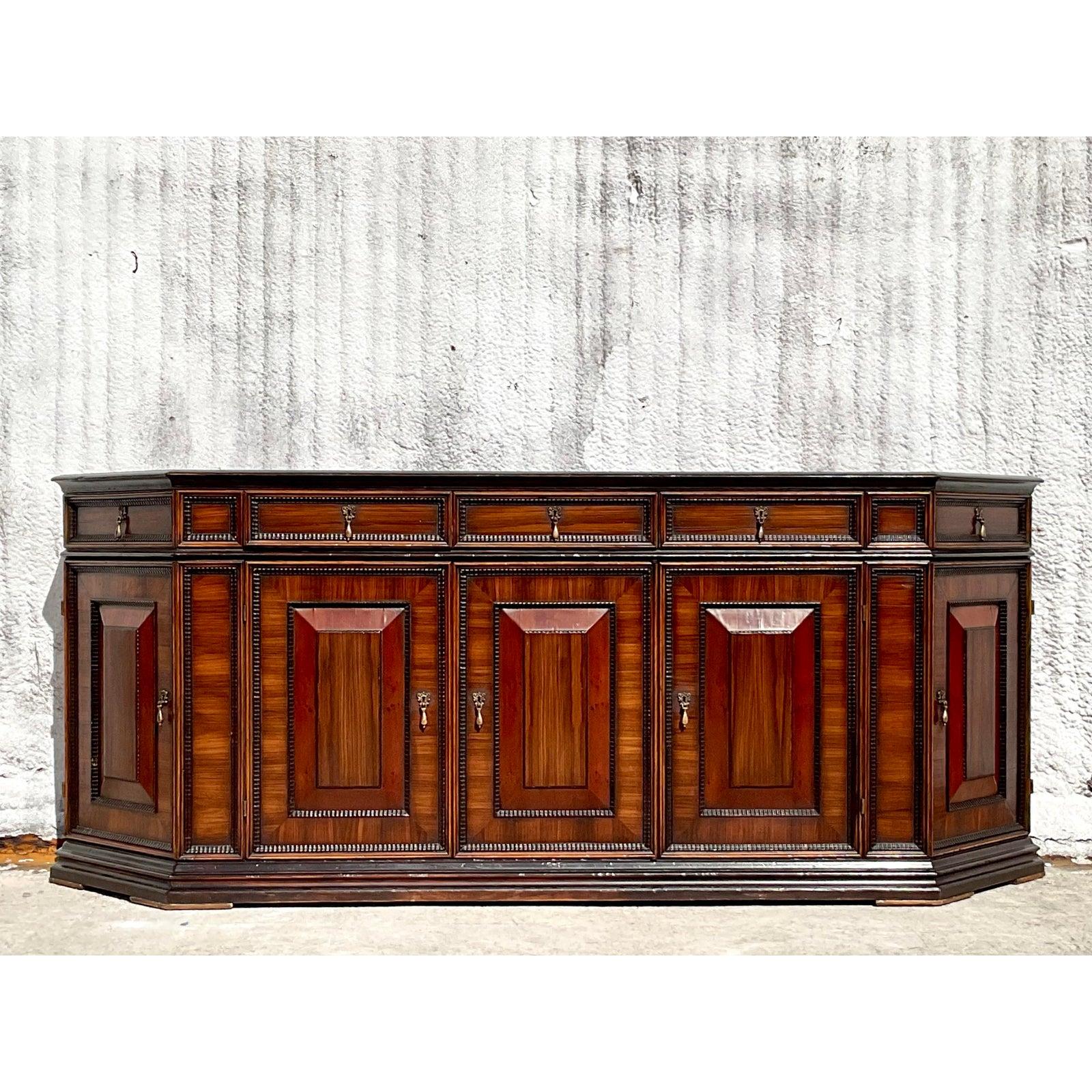 XX secolo Vintage Boho Alphonso Marina Paneled Credenza in vendita