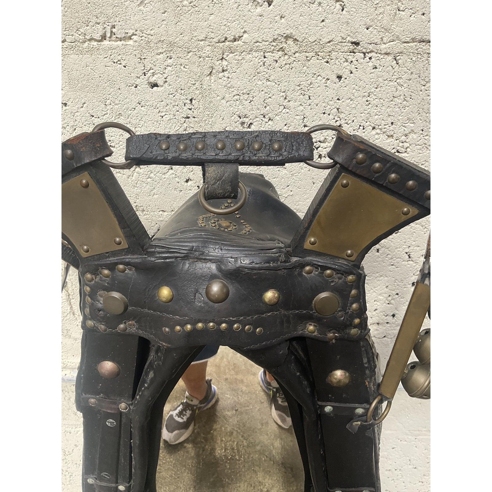 Vintage Boho Antique Horse Harness Mirror (Nordamerikanisch) im Angebot