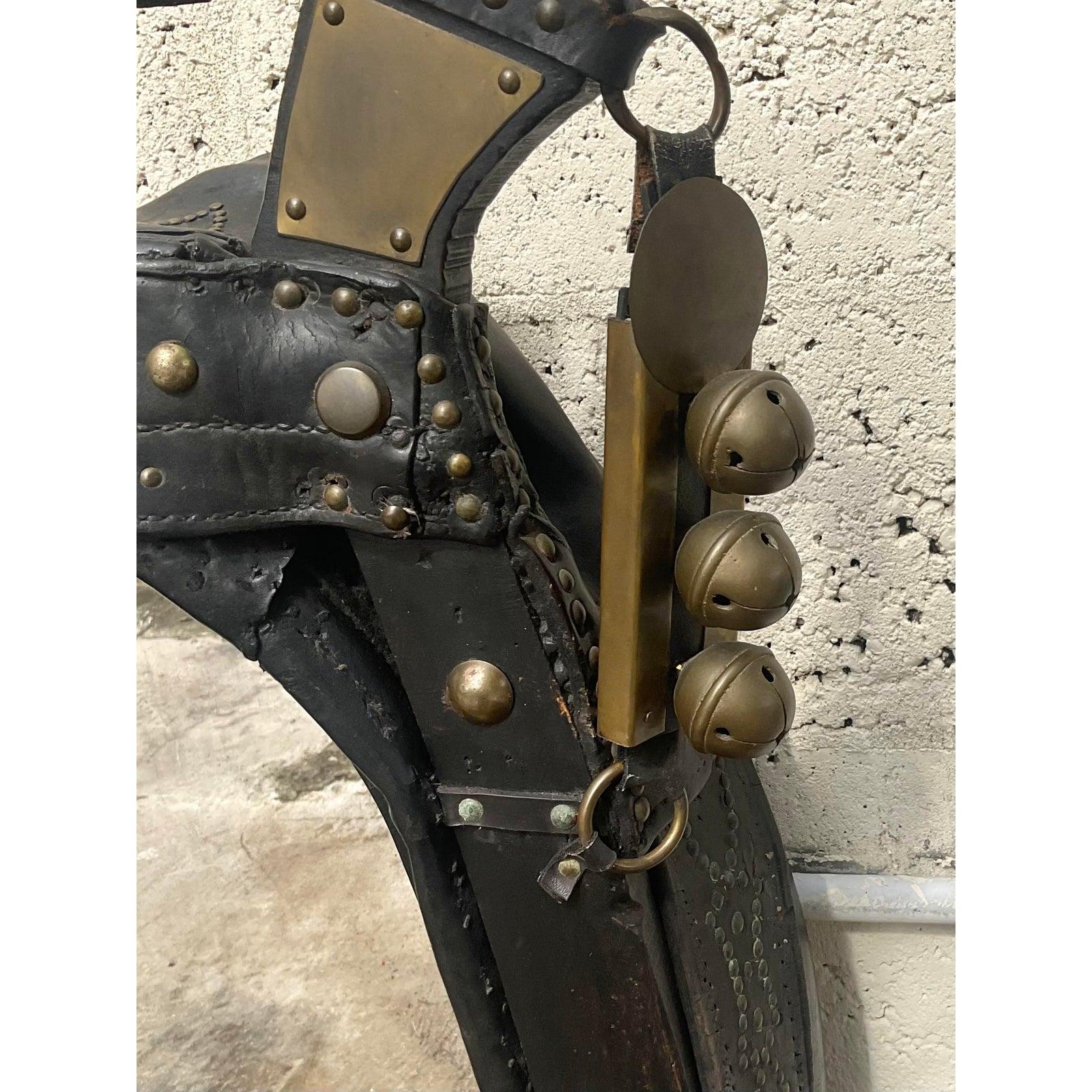 Vintage Boho Antique Horse Harness Mirror im Angebot 2