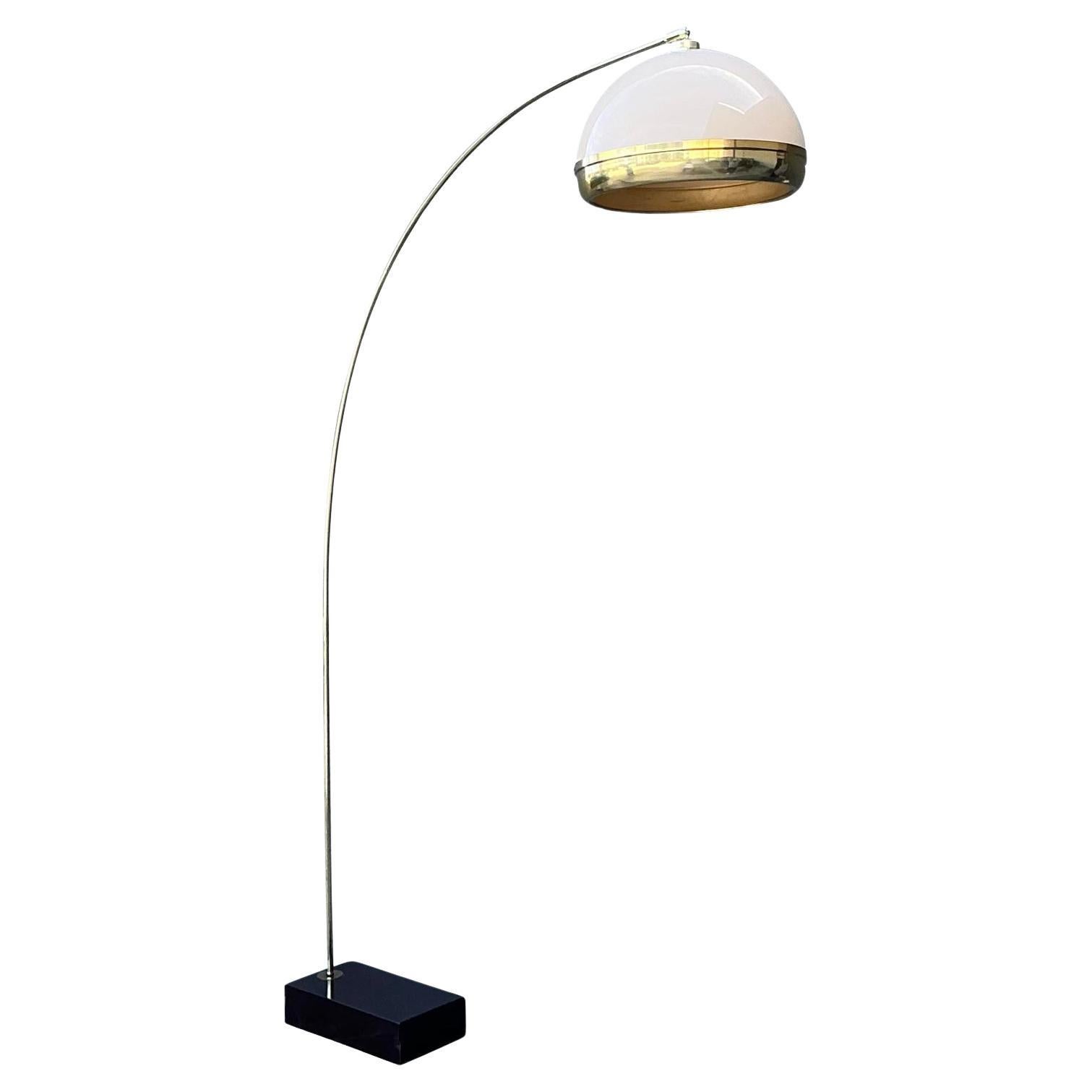 Vintage Boho Arc Floor Marks Lamp After Guzzini