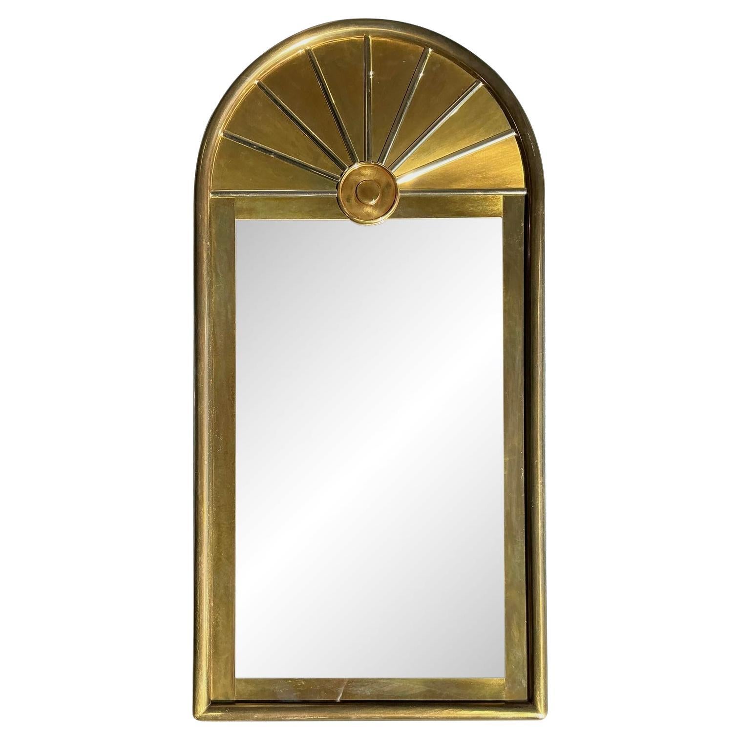 Specchio d
ottone ad arco Vintage By Mastercraft