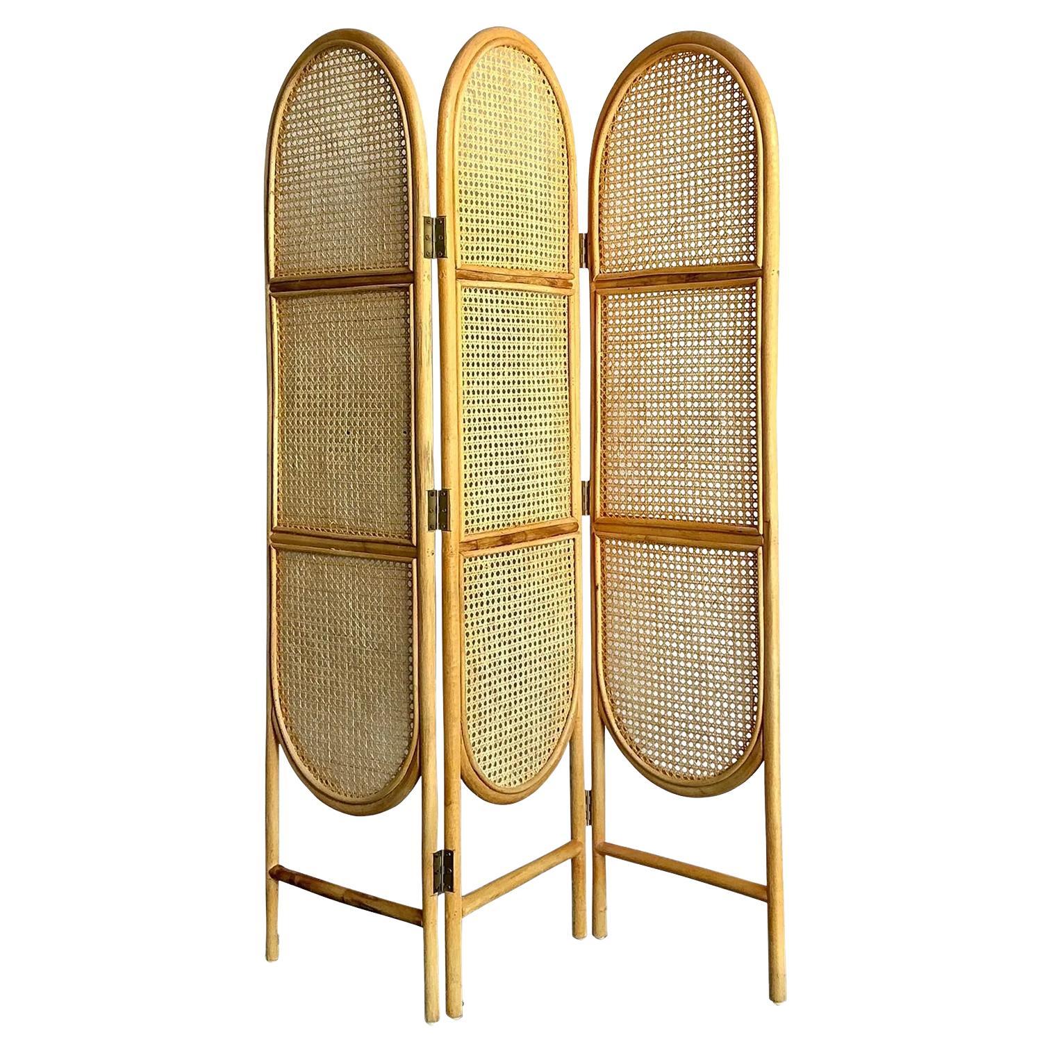 Paravento ad arco Boho Cane Foldes vintage