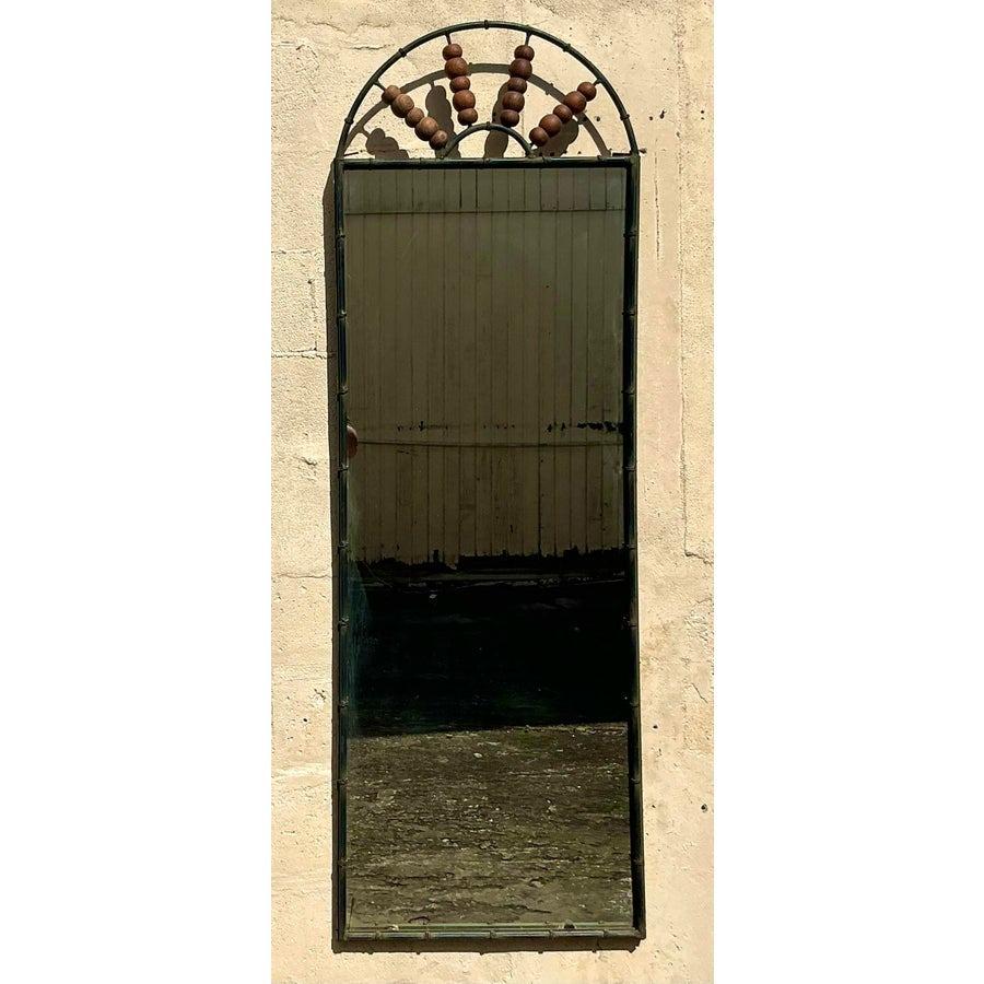 Miroir à bascule vintage Boho arqué Bon état - En vente à west palm beach, FL