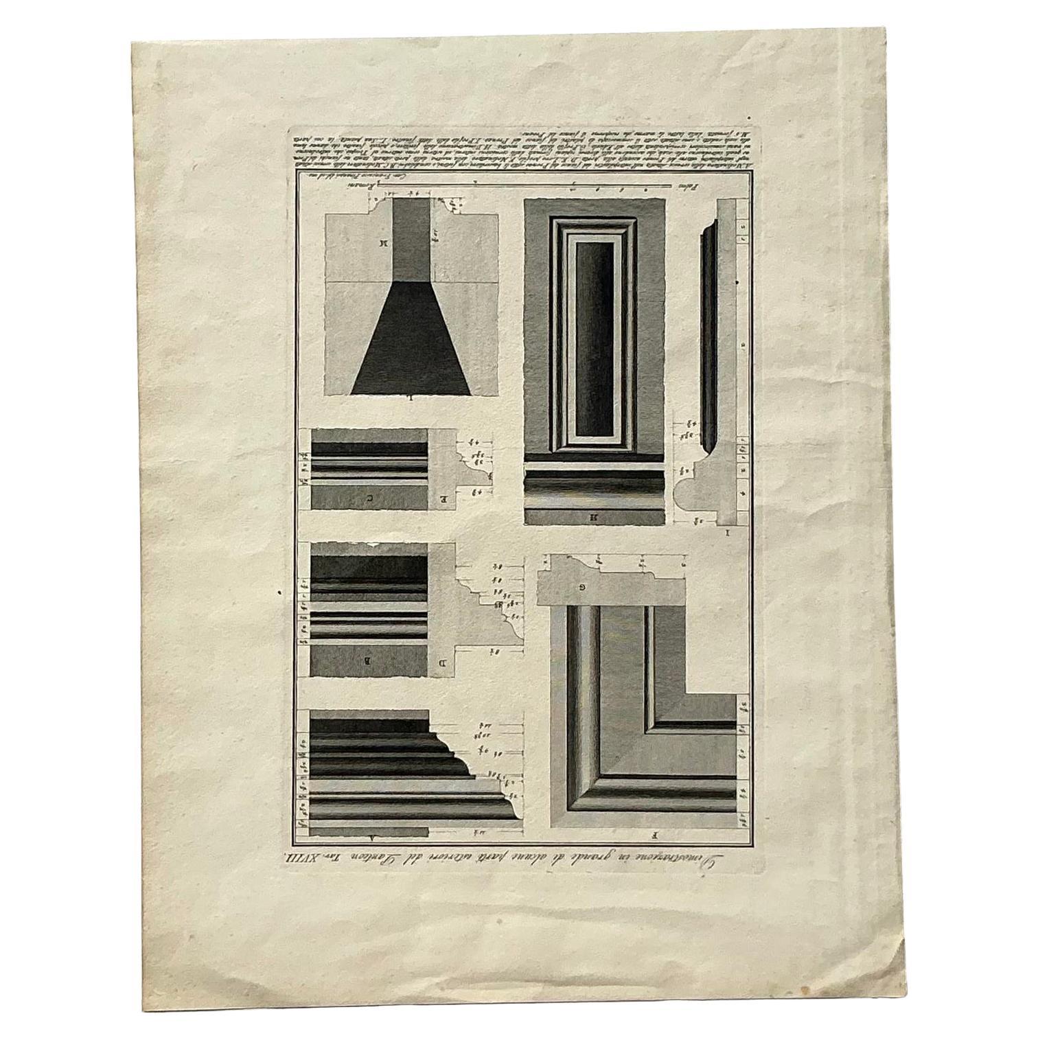 Vintage Boho Architektonischer Originaldruck