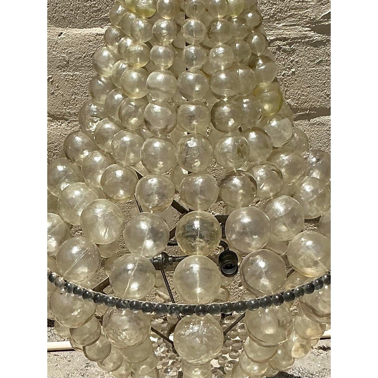 Americano Lampadario a bolle in resina Boho Ariel Vintage By Oly in vendita
