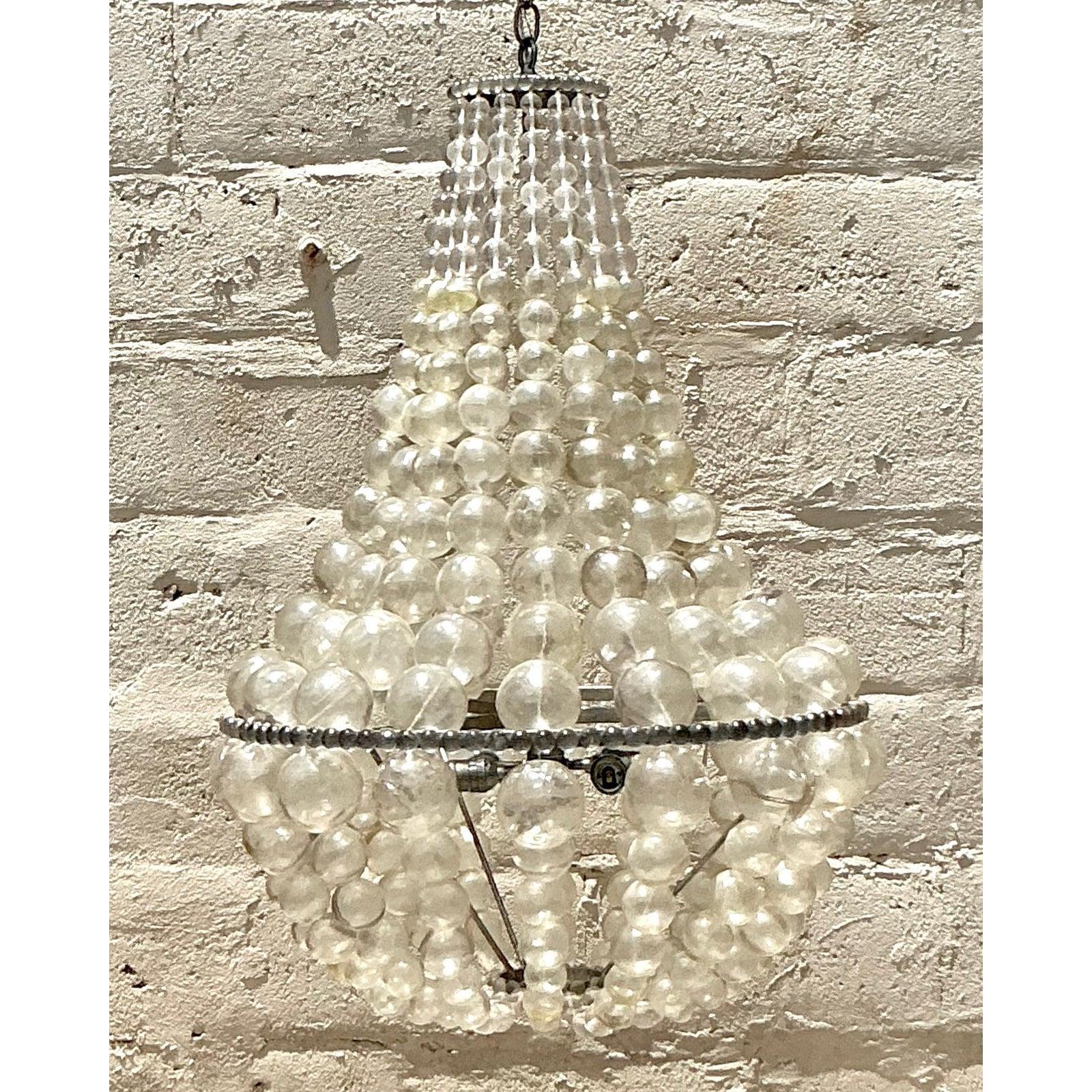 XXI secolo e contemporaneo Lampadario a bolle in resina Boho Ariel Vintage By Oly in vendita