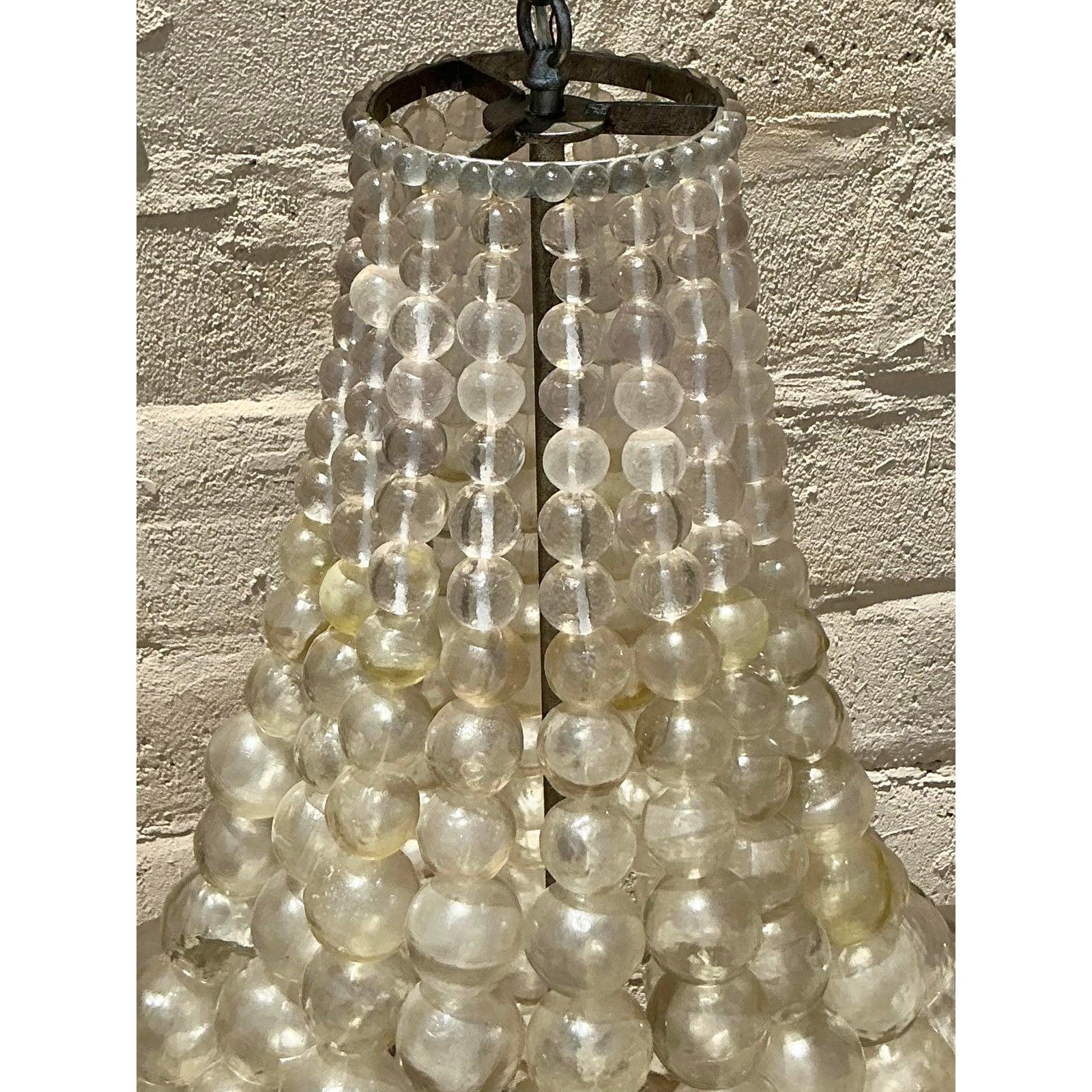 Lampadario a bolle in resina Boho Ariel Vintage By Oly in vendita 1
