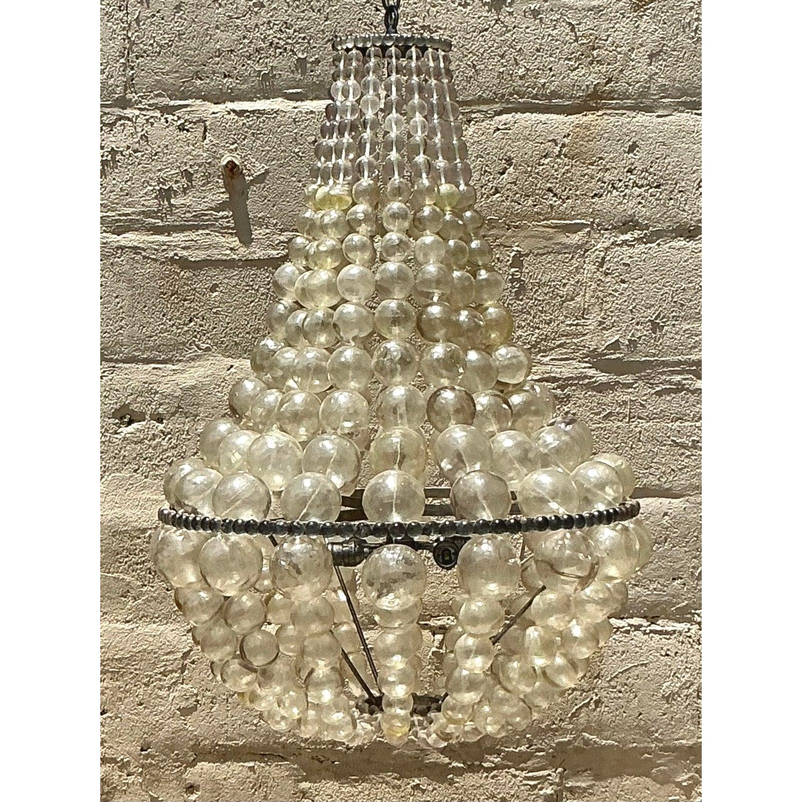 Lampadario a bolle in resina Boho Ariel Vintage By Oly in vendita 3