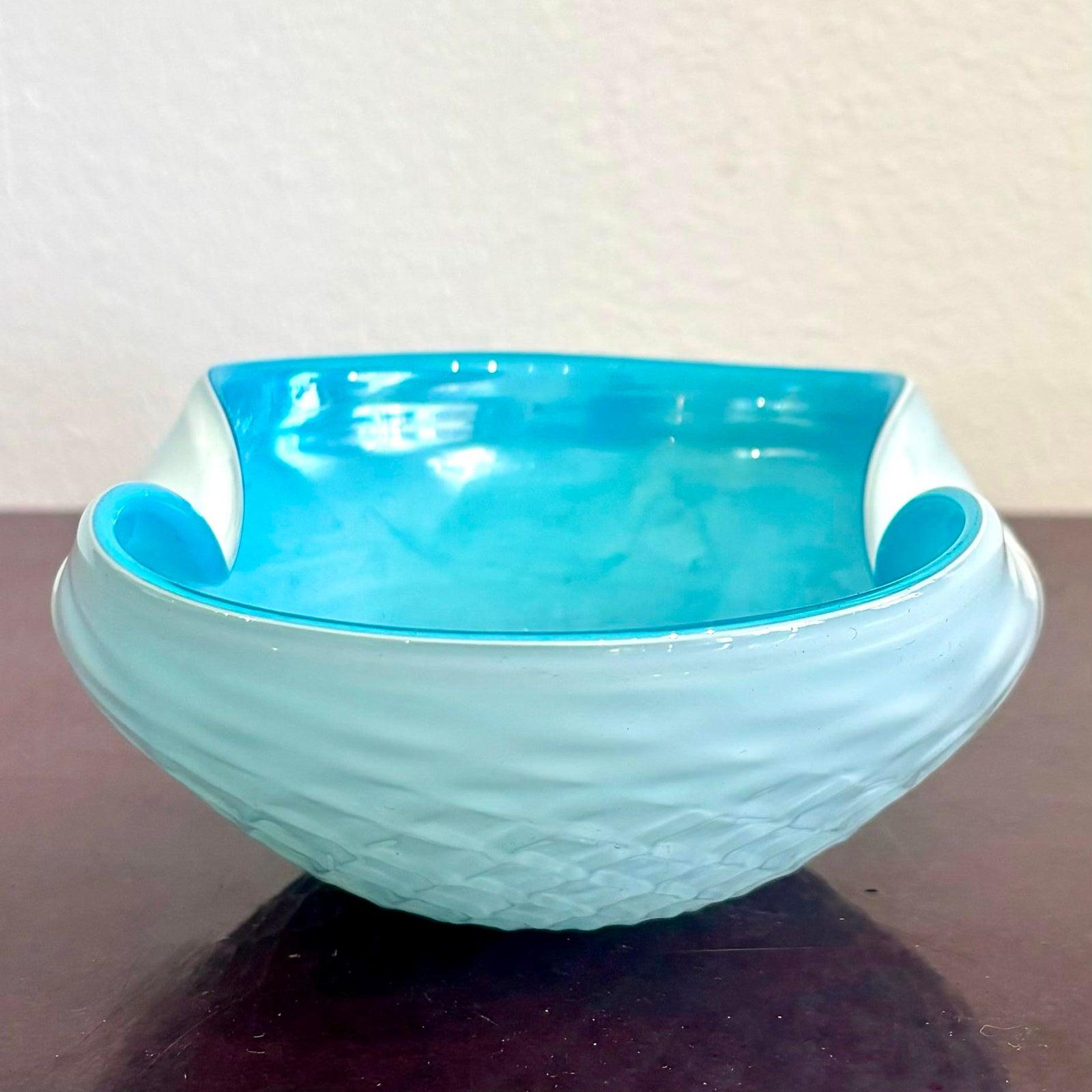 Organique Bol en verre d'art Boho d'après Murano en vente