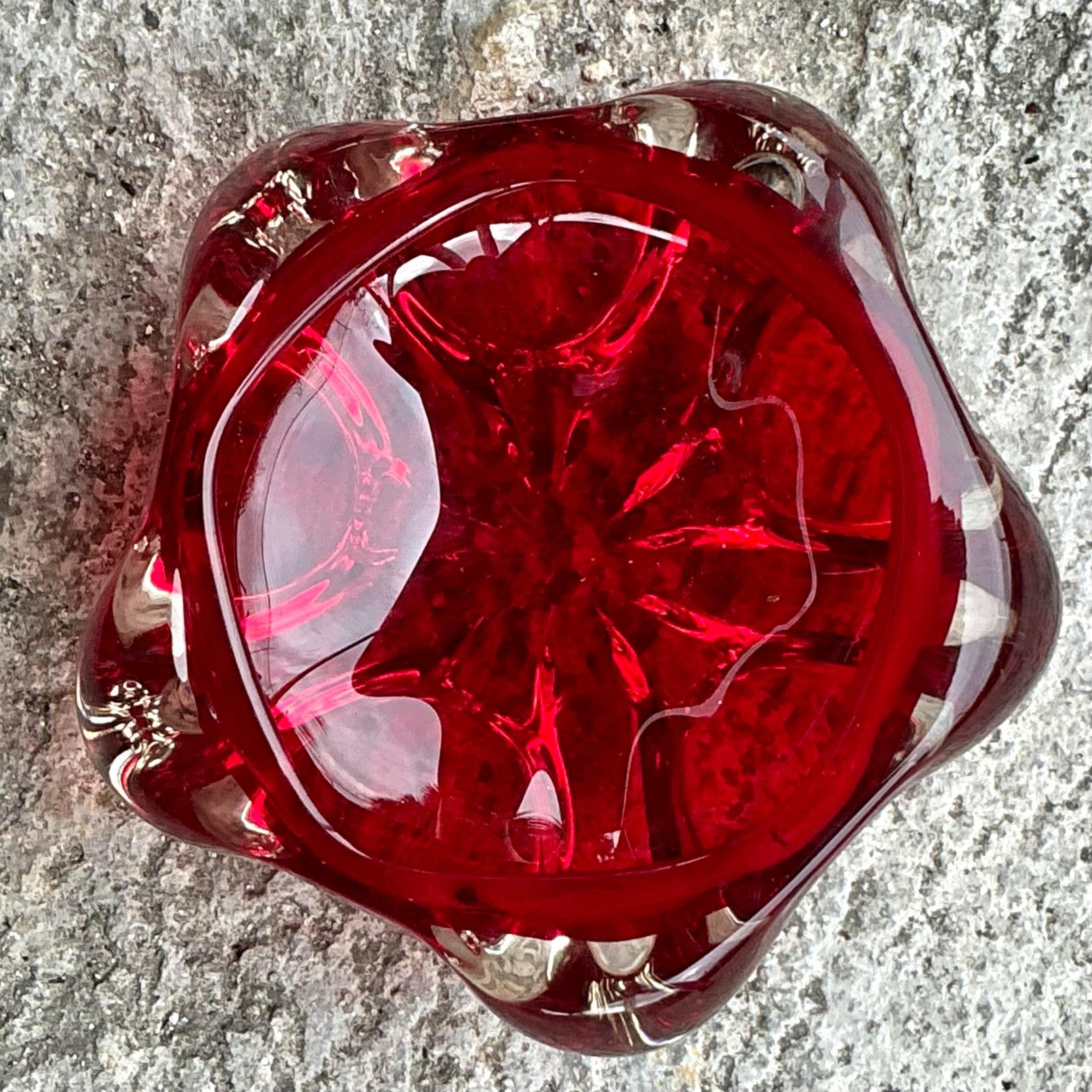 Bol en verre d'art Boho d'après Murano Bon état - En vente à West Palm Beach, FL