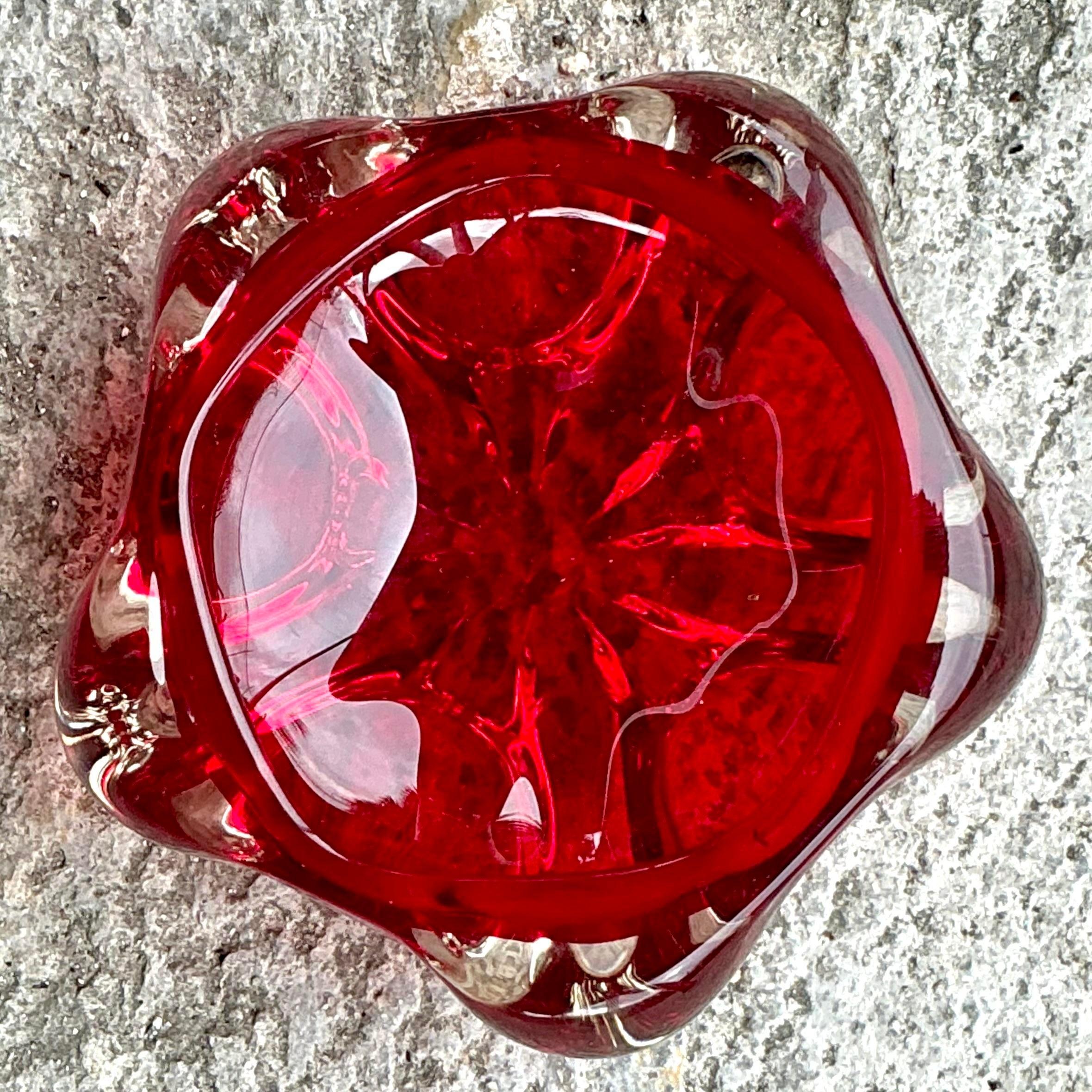 Verre d'art Bol en verre d'art Boho d'après Murano en vente