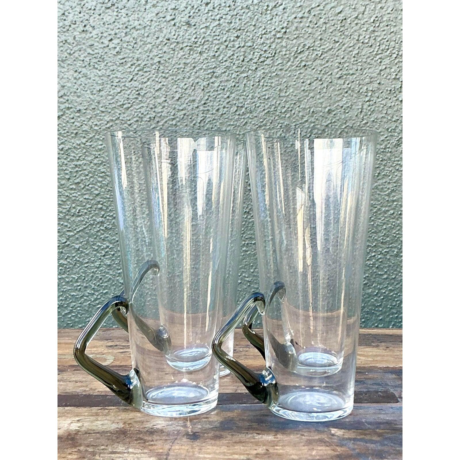 Vintage Boho Art Glas Highballs - Satz von vier (20. Jahrhundert) im Angebot
