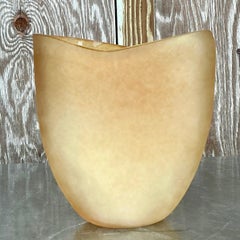 Vintage Boho Art Glass Vase