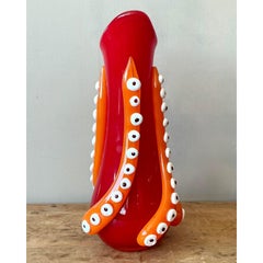 Vintage Boho Art Glass Vase