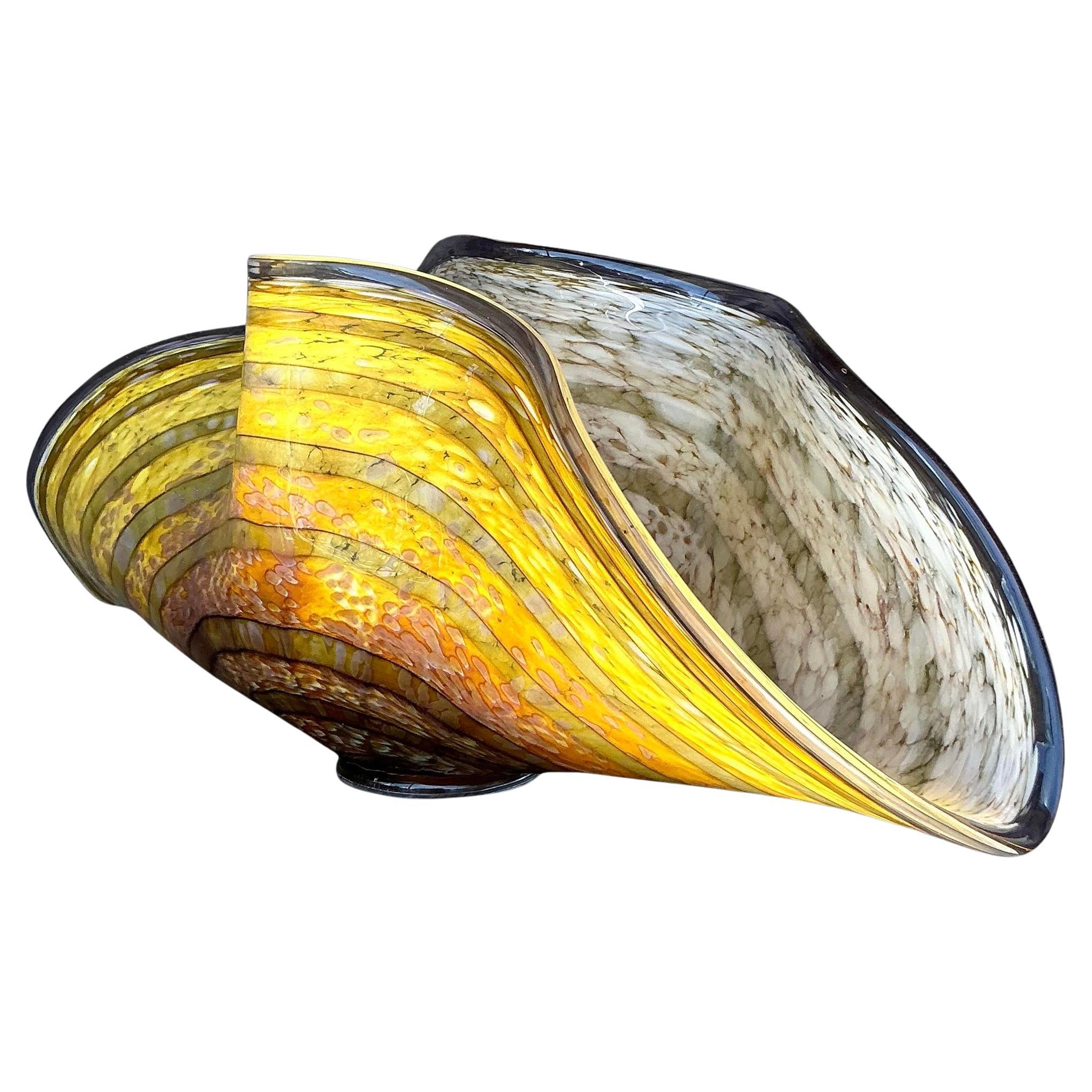 Cuenco Vintage Boho Art Glass Wave