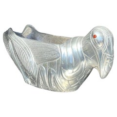 Vintage Boho Arthur Court Pewter Grasshopper Bowl