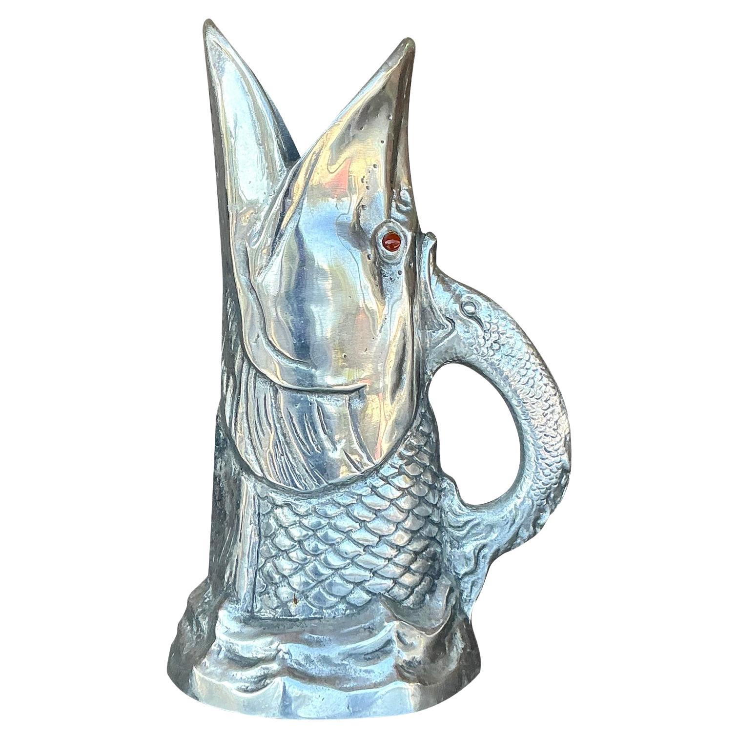 Vintage Boho Arthur Court Pewter Pitcher