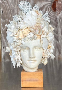 Vintage Boho Artisan Shell Bust