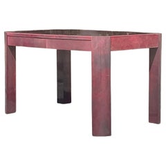 Vintage Boho Aubergine-Schreibtisch aus Ziegenleder nach Springer