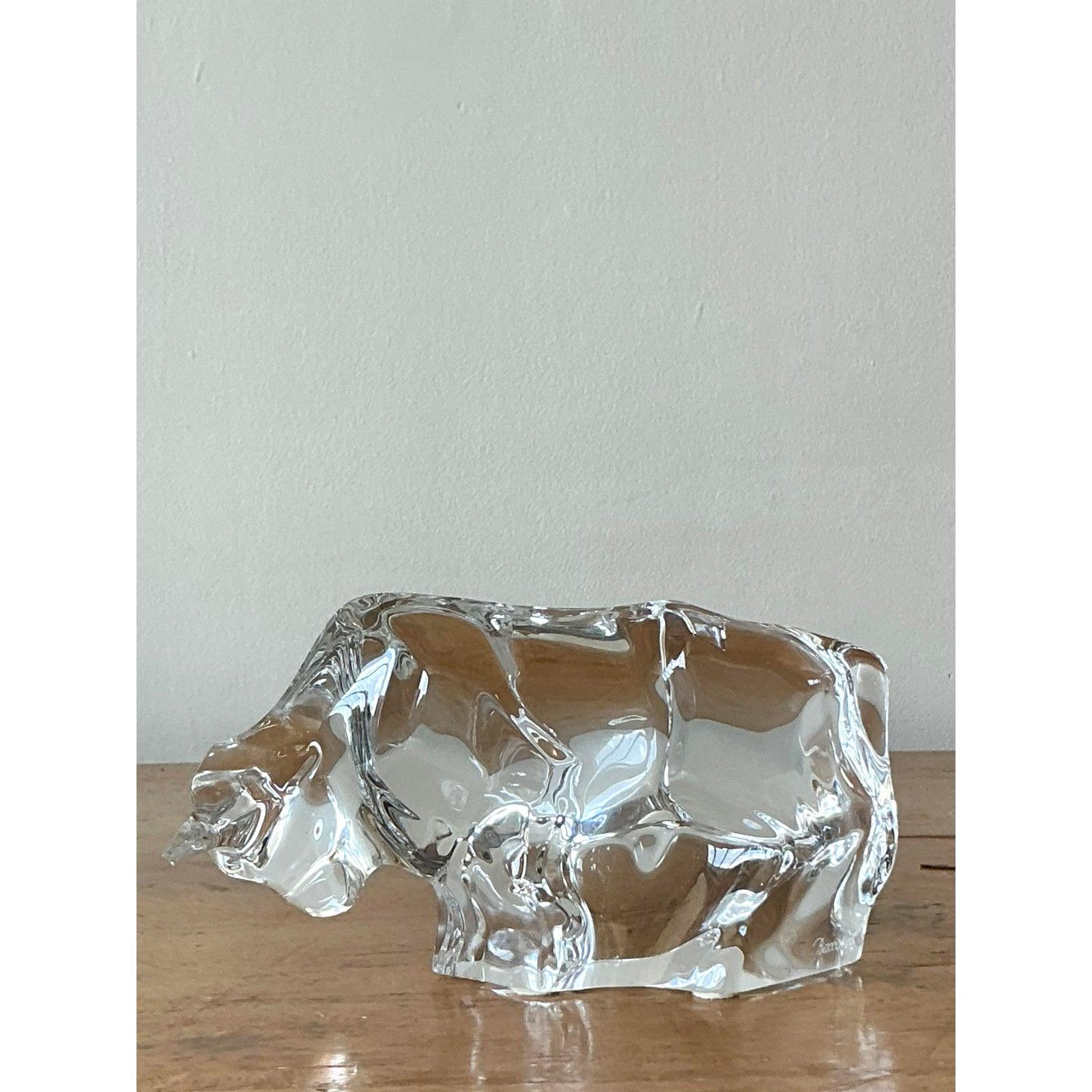 Vintage Boho Baccarat Kristall Stier im Angebot 3