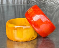 Vintage Boho Bakelite Bangle- Set of 2