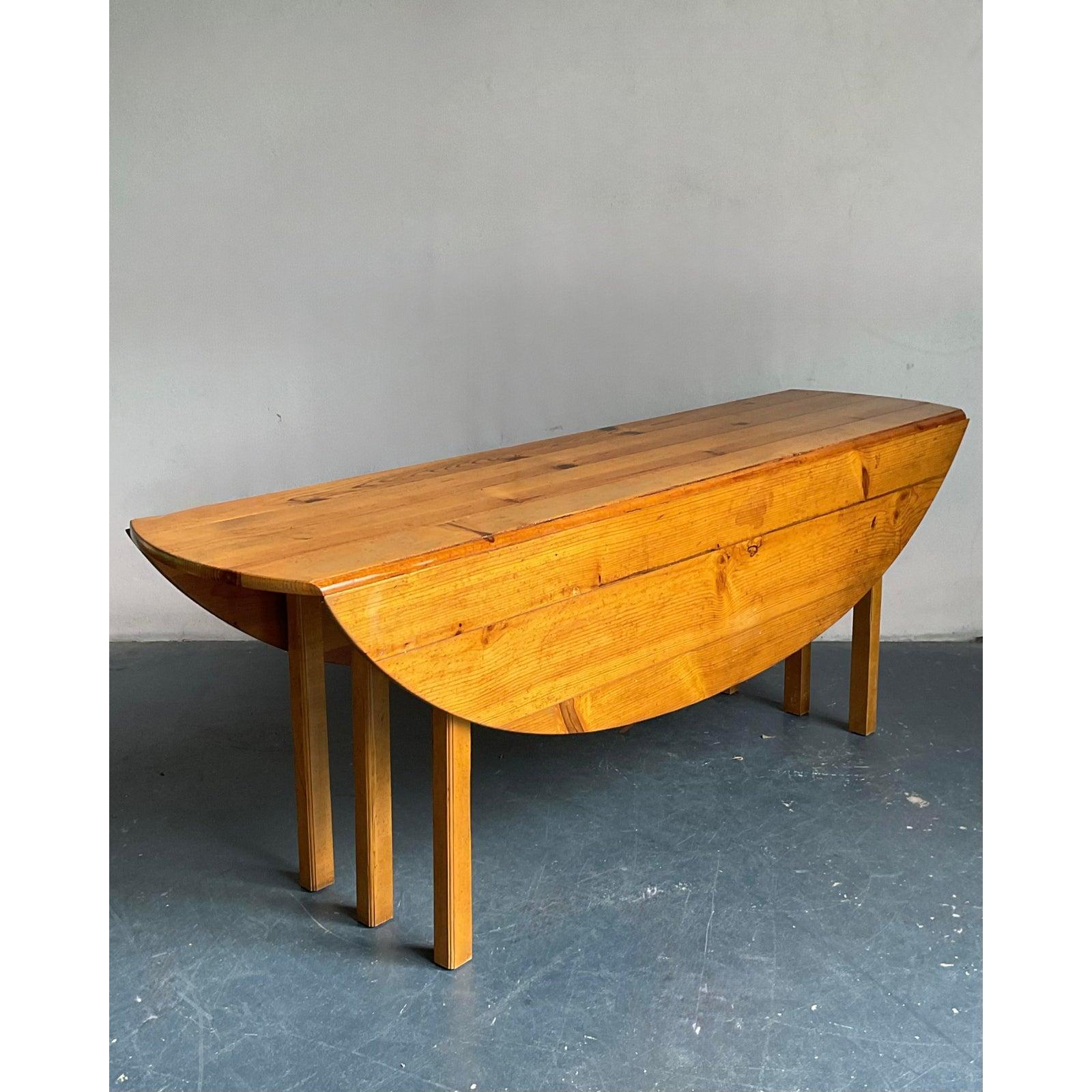 Vintage Boho Baker Milling Road Drop Leaf Table For Sale 2