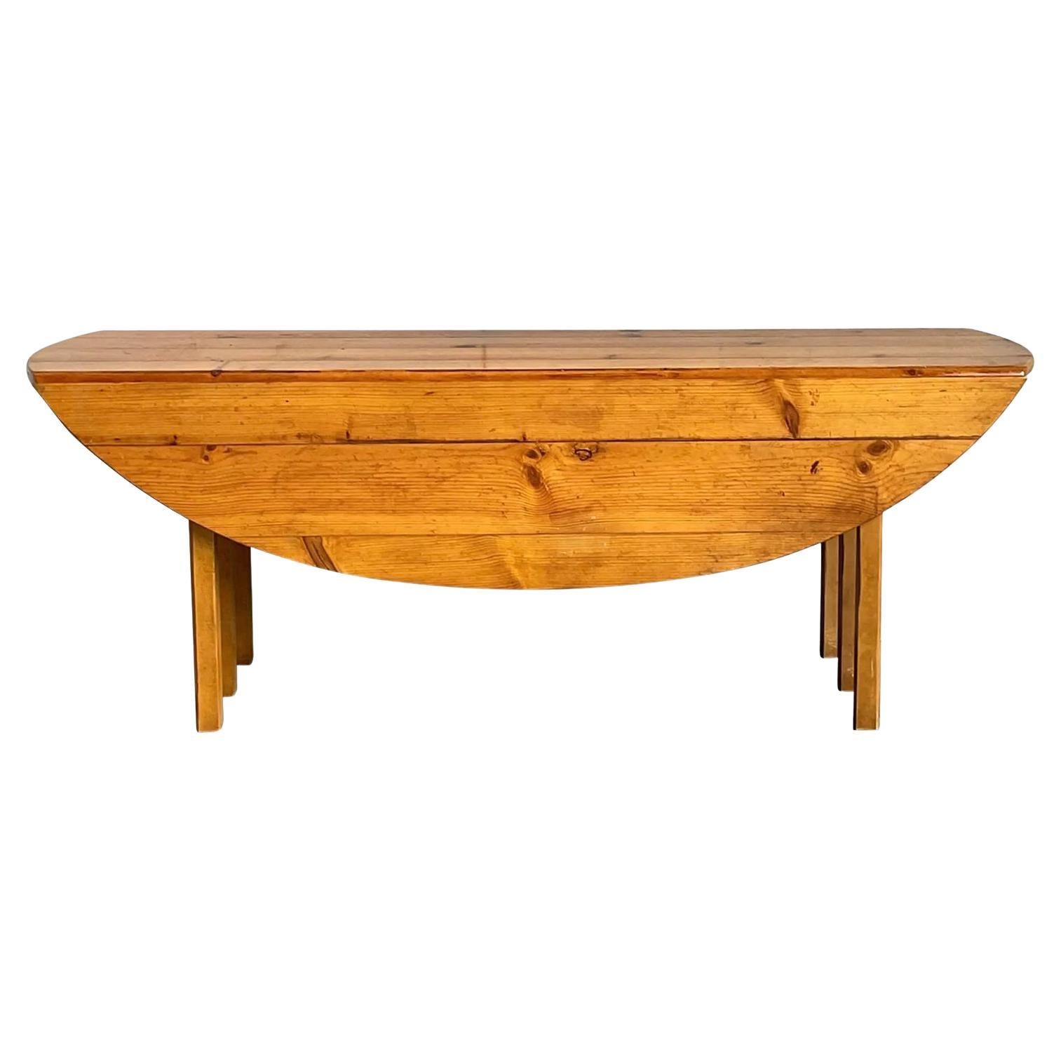 Vintage Boho Baker Milling Road Drop Leaf Table For Sale