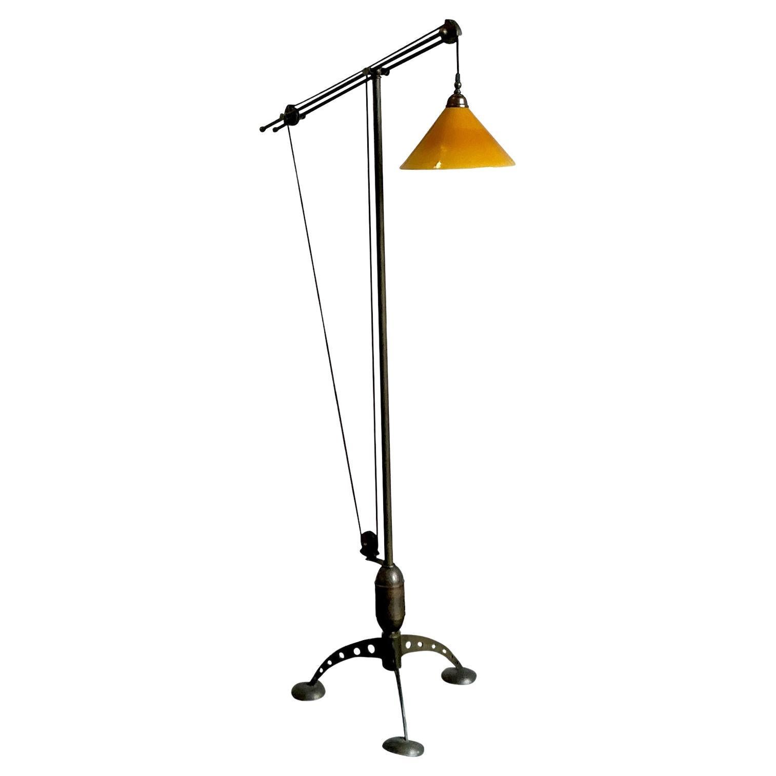Vintage Boho Baker MRL 191 Counterbalance Floor Lamp