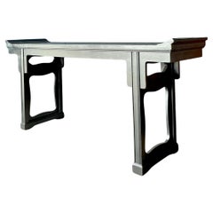 Vintage Boho Baker Pagoda Console Table